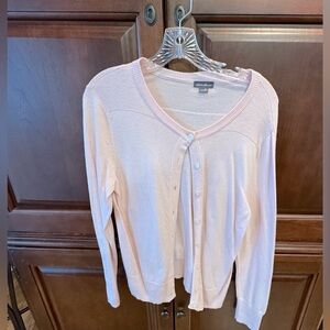 Eddie Bauer pale pink cardigan size medium